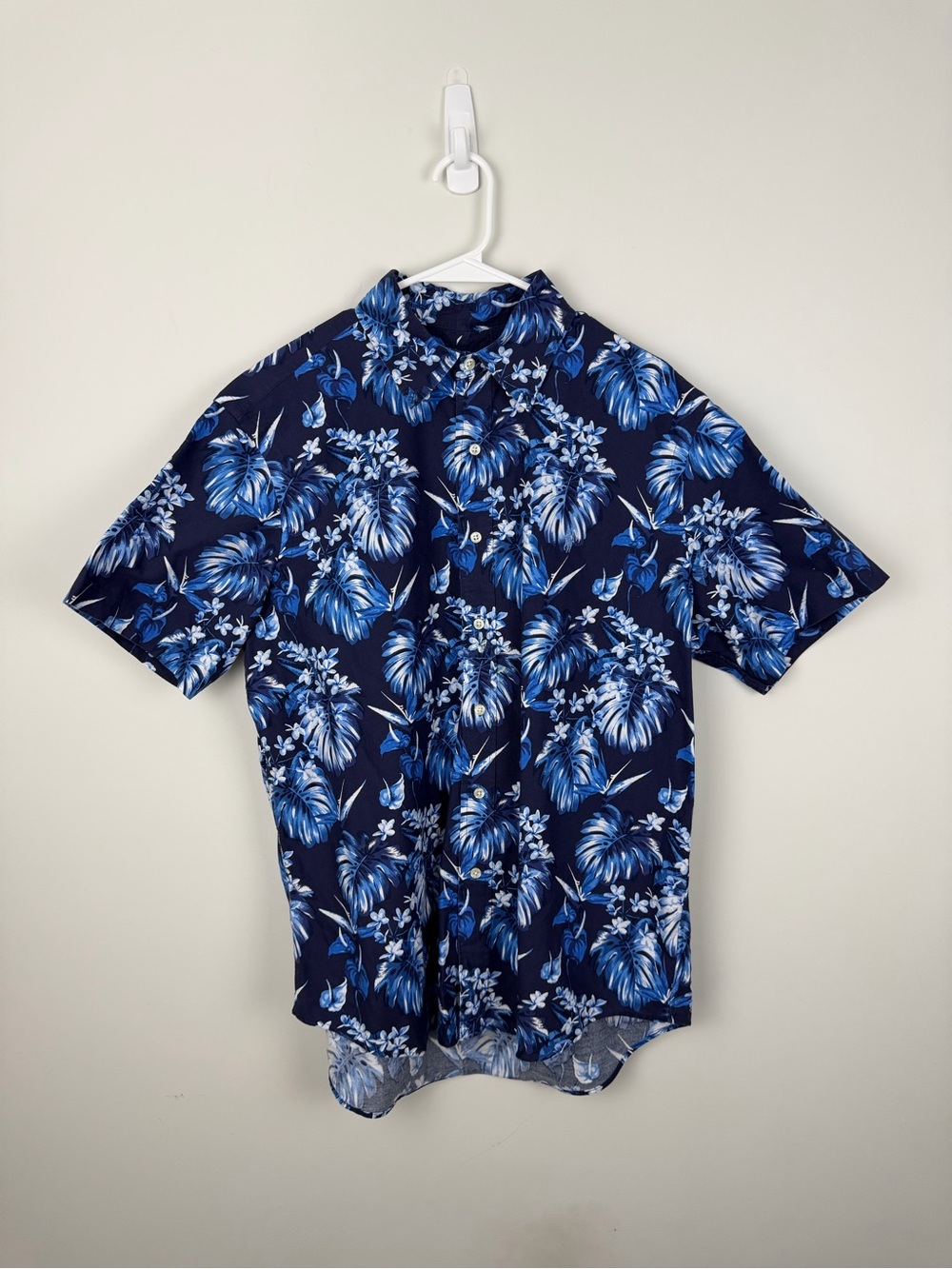 Ralph Lauren Blue Floral Short Sleeve Button-Down Shirt